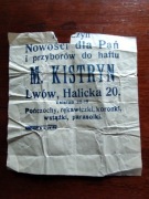 stara reklama Lwów M. Kistryn haft pończochy rękawiczki parasolki