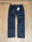 Spodnie Czarne Męskie Dockers Alpha Khaki Slim Tapered 30x30 Nowe