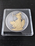 UK Britannia 2019 1 oz Ag Gold+Antique Finish