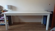 Duży, biały, solidny stół do jadalni na 6-8 osób 200x80x80 od stolarza
