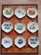 9 talerzyków kolekcjonerskich LISTKI Duńskie 