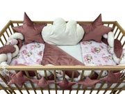 Zestaw do łóżeczka warkocz podusie ozdobne pościel