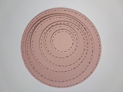 Scrapki koła z przeszyciami 6 szt. ⌀20-72mm różowe gramatura 300 g/m2