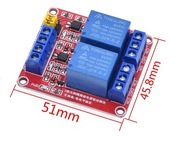 Moduł podwójny przekaźnik 5V 10A LOW/HIGH Optoizolacja ARDUINO
