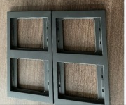 Ramka podwójna Berker antracyt pionowa