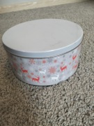 Puszka ozdobna świąteczna metalowa