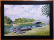 Obraz Krutynia 21x30 na panelu ręcznie Oferuje autor Jerzy Okoń  