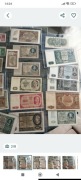 Zestaw starych banknotów rzadkie w bardzo dobrym stanie.