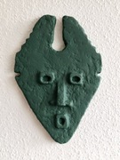 Maska rzeźba naścienna aztecka etno handmade duża dekoracja na ścianę