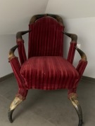 Fotel na bawolich rogach