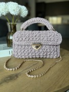 Torebka szydełkowa w różowym kolorze. Handmade