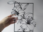 Ozdoba ścienna kwiat 30 x 20 cm dekoracja na ścianę