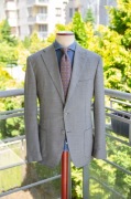 Neapolitańska marynarka r52-54, 100% wełna hopsack, Vitale Barberis szara