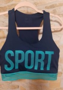 (42/XL) 4F/ Granatowy top fitness, bokserka sportowa 