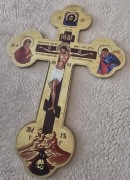  Ikona prawosławna Krzyż męki Pańskiej JEZUS CHRYSTUS na krzyżu. Rozpiatije