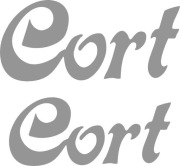 CORT srebrne naklejki na gitarę - Producent Naklejek