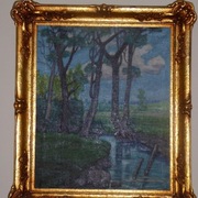 Obraz olejny na płótnie pt. " Pejzaż " "