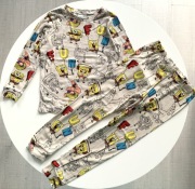 H&M Ciepła PIŻAMA 110/116 Piżamka bawełniana Spongbob IDEAŁ