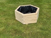 Donice sześciokątne z folią 70x30cm