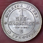 Niemcy Królestwo Saksonii Jan V 1 Nowy grosz = 10 Fenigów 1863 B Drezno