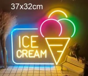 LODY NEON ICE CREAM LODZIARNIA LÓD DESER SZYLD LED LAMPKA NEONOWA