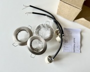 NOWE Lampki sufitowe oczko srebrna satyna 3 szt.