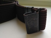 REGULOWANY PAS STRAŻACKI WOJSKOWY 1979 PRL brązowy