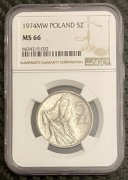 5 zł 1974 NGC MS 66 druga nota