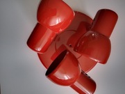 LAMPA SUFITOWA POTRÓJNA - KINKIET ŚCIENNY - CZERWONA