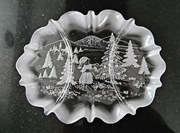 Duży owalny półmisek Mikasa/Walther Glas "Christmas Story" 44cm