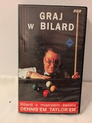 Nauka gry w bilard na kasecie VHS z mistrzem świata Denis’em Taylor’em