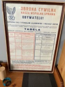 PRL „Obrona Cywilna – nasza wspólna sprawa” w drewnianej ramie