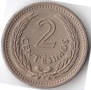 URUGWAJ 2 centesimos 1953, KM# 33, XF