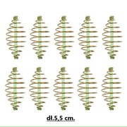 Podajniki wędkarskie 10 szt. 5,5 cm. Sprężyny. komplet