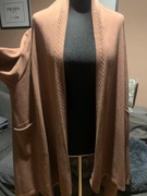 U See asymetryczny sweter kardigan wdzianko narzutka oversize duże