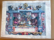 Gerardus Mercator Jodocus Hondius kolorowa grafika kartografia renesans