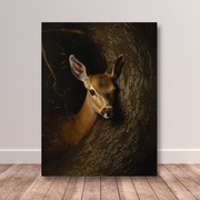 Nieśmiała sarenka – plakat z sarną w stylistyce obrazu olejnego 30x40cm