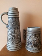 2 ceramiczne kufle rycerskie kolekcjonerskie XXw.