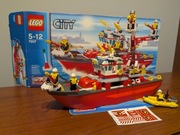 Lego 7207 Łódź Straży Pożarnej z Pudełkiem i Nowymi Naklejkami