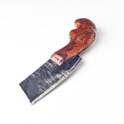 Nóż tasak ręcznie kuty stal węglowa vintage