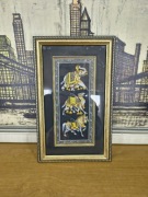 Obraz w ozdobnej ramie – motyw orientalny (słoń i konie) – 35,5 x 21,5 cm