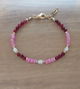 Bransoletka kamienie naturalne jadeit perła hematyt 