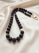 Biżuteryjna smycz do telefonu z lawy wulkanicznej, brelok gsm S