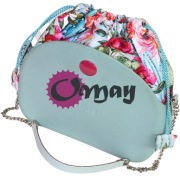 Organizer Obag MOON LIGHT turkusowy worek – kwiaty kaktusy róż komin | OMAY