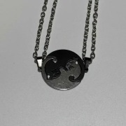 Dwa Naszyjniki Dla Par Zakochanych Yin Yang Kotki Koty Matching BFF