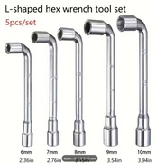 Wytrzymały zestaw kluczy do gniazda w kształcie litery L (6/7/8/9/10mm)