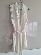 kamizelka bezrękawnik biała z paskiem 40