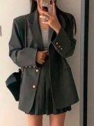 Set: Marynarka + Spódniczka (Grafit/Dark Grey)