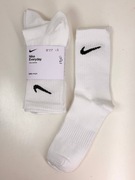 Nike Wysokie  Białe Skarpety 3 pak Everyday 42-46