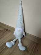 Gnom krasnal świąteczny biały 